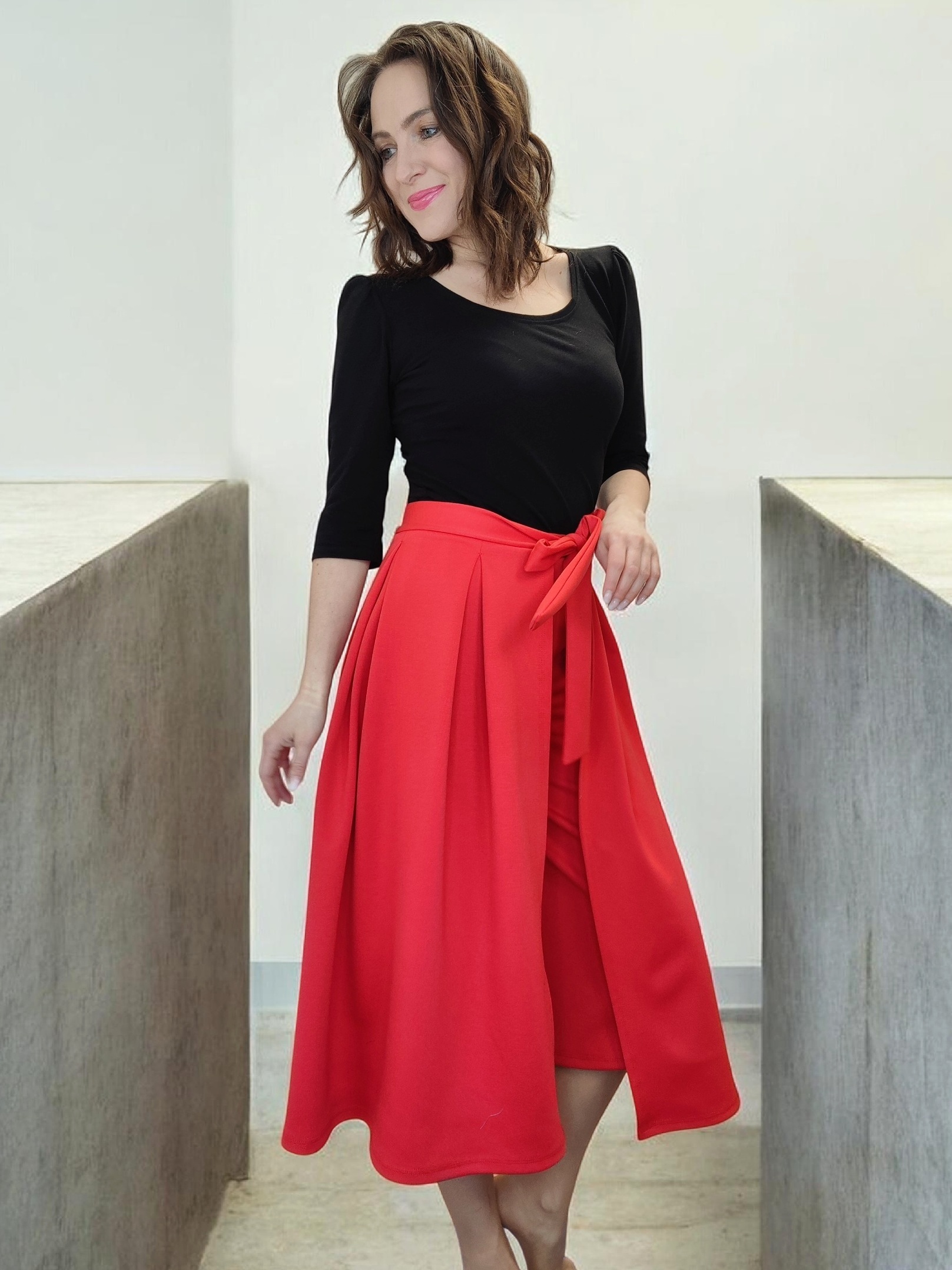 culottes midi jak nosit